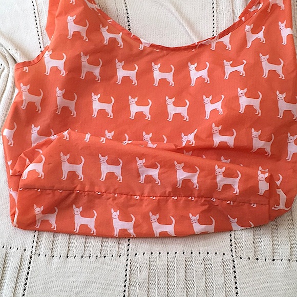 BAGGU Orange Chihuahua Reusable Eco Shopping Bag Tote Purse Standard Size - Picture 5 of 16